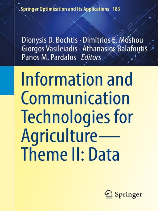 Title details for Information and Communication Technologies for Agriculture—Theme II by Dionysis D. Bochtis - Available